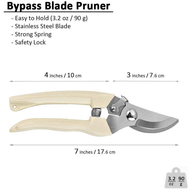 BUGUI Garden Shears Set of 2, Includes 1 Bypass Pruning Shears and 1 Straight Blade Garden Scissors, Sharp, Lightweight - Image 2